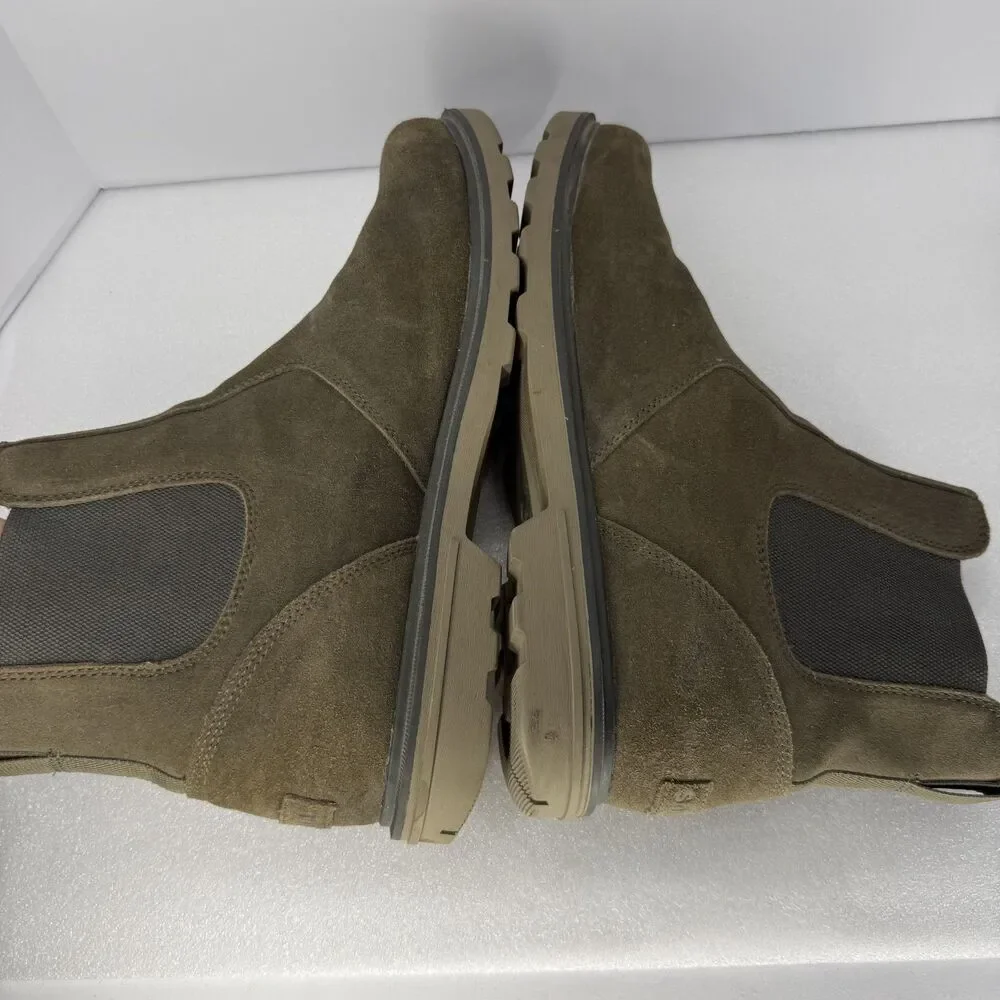 Sorel Chelsea Boots Mens Size 13 Brown Gray Suede Waterproof Winter NM4900-246